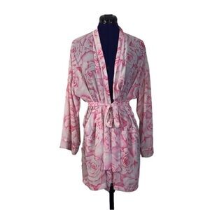 Victorias Secret Pink Rose Floral Robe